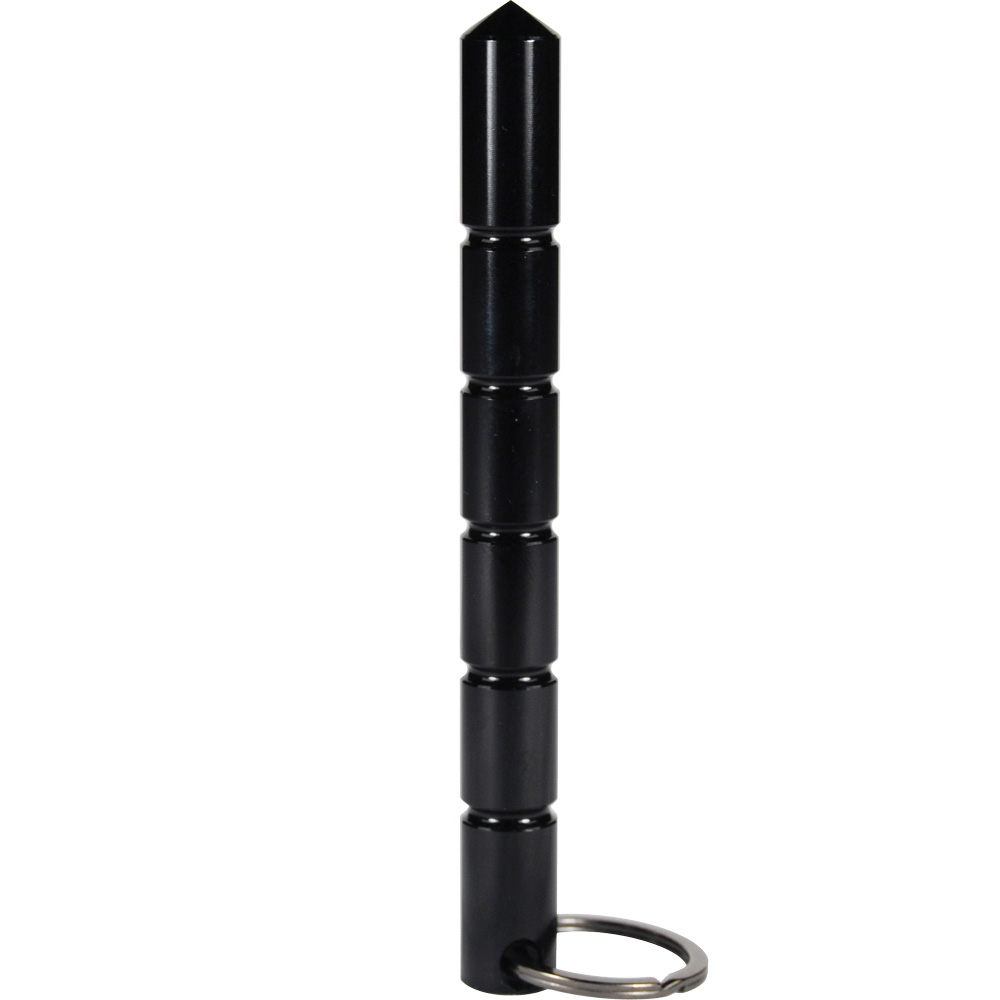 Aircraft Grade Aluminum Keychain Kubotan  Black